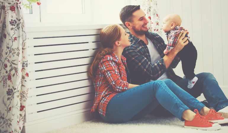 A couple with their toddler