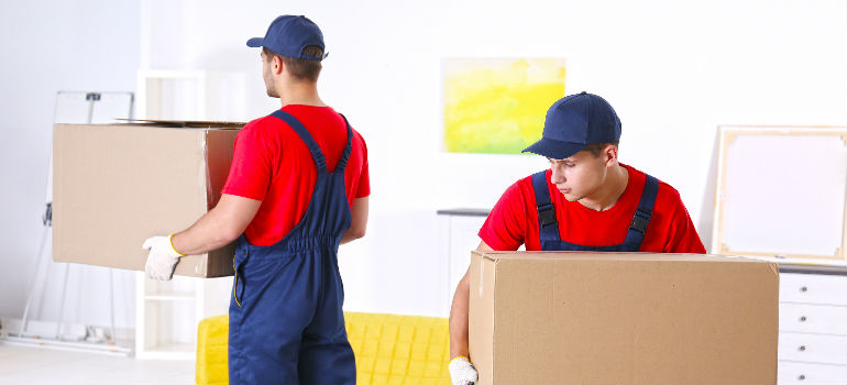 movers moving boxes