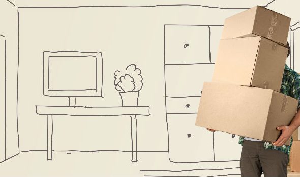 man moving to a new place