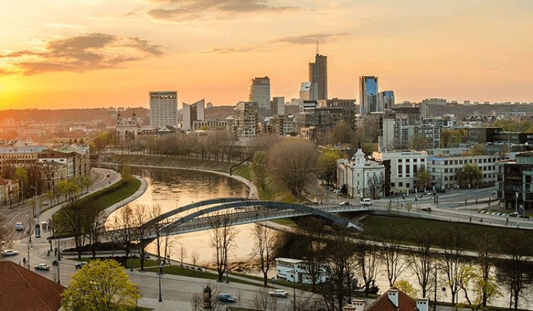 Cityscape of Vilnius, Lithuania