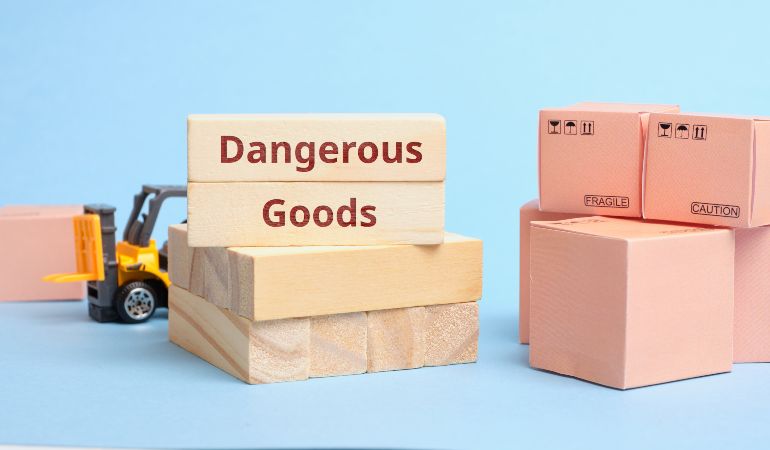 Boxes containing dangerous goods