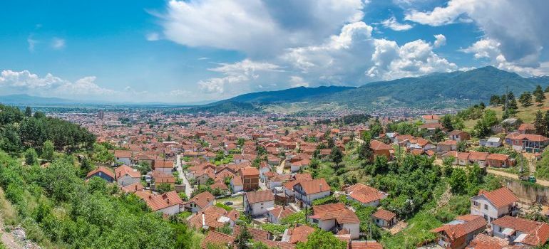 Panorama view over Bitola city, North Macedonia