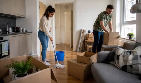 Illustration representing tenant responsibilities when moving out