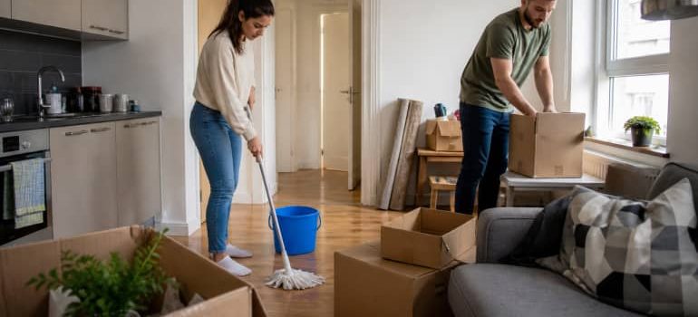 Illustration representing tenant responsibilities when moving out