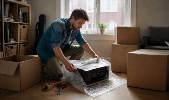 Pack a printer for moving