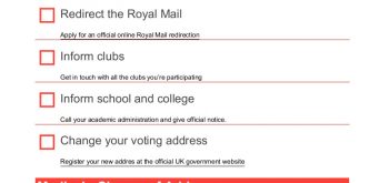 change of address checklist for moving house
