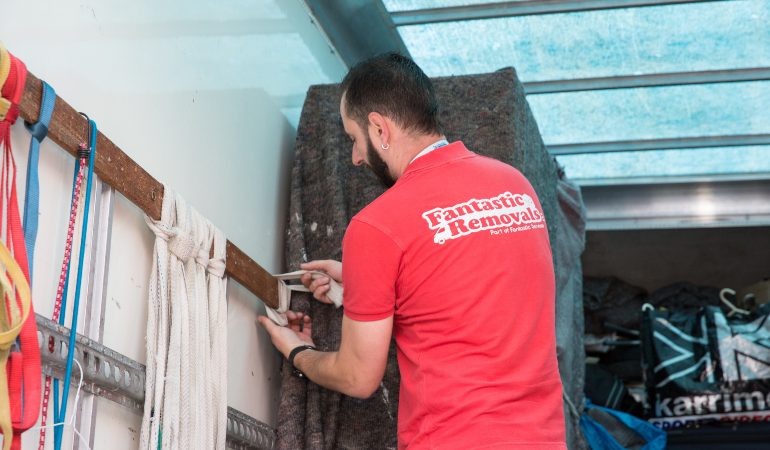 Securing belongings for a man and van relocation